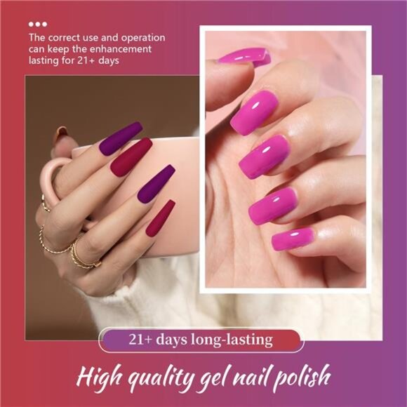 Gel Nail Polish Kit with U V Light 32Colors Gel Polish Set Soak Off Gel Nail Kit - Picture 4 of 8